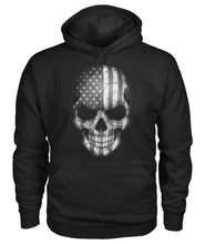 Load image into Gallery viewer, American Flag Skull Hoodie