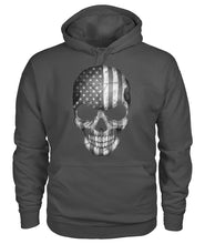 Load image into Gallery viewer, American Flag Skull Hoodie
